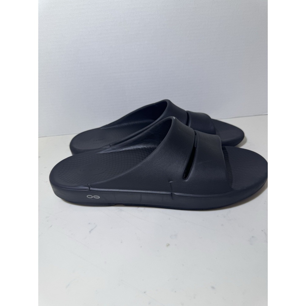OOFOS OOahh Slide Black Slip‎ On Recovery Sandal Shoe Unisex Men's 14